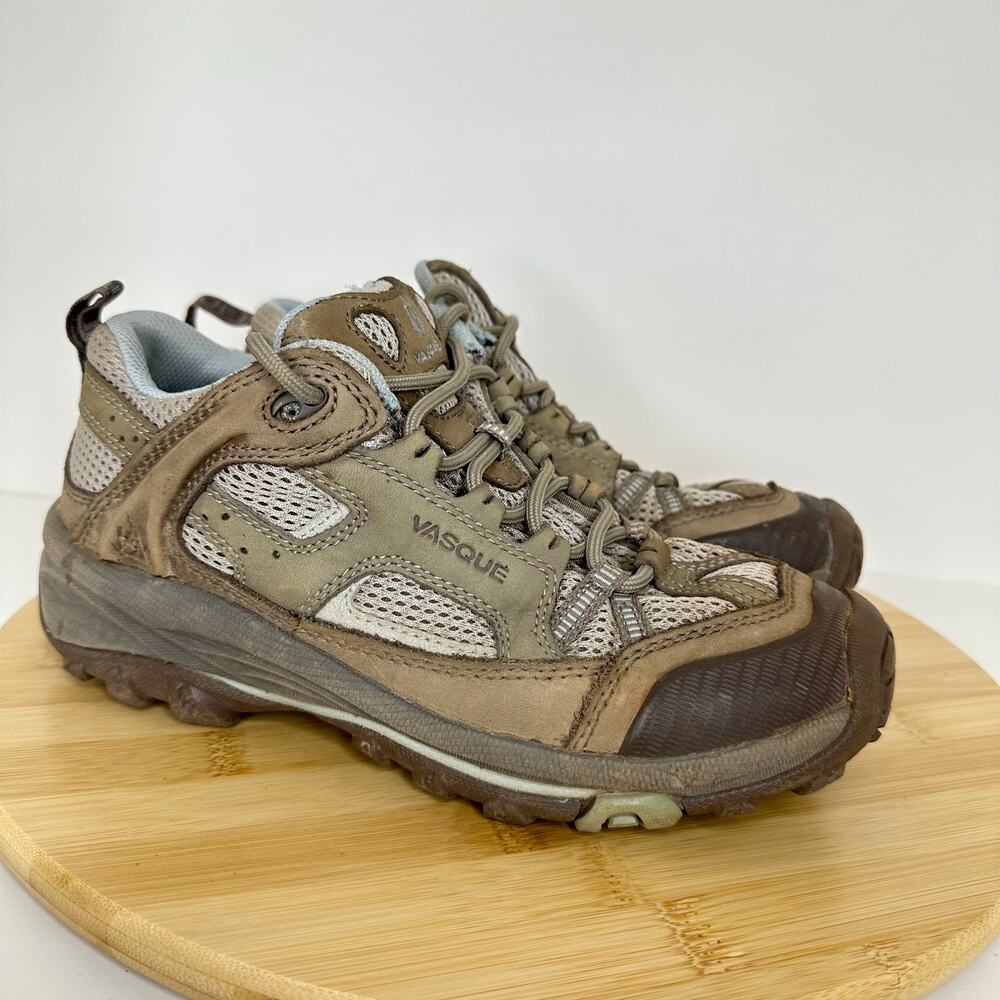 Vasque Breeze Low VST Vibram Hiking Trail Boots Brown Leather 7081 Womens 6.5